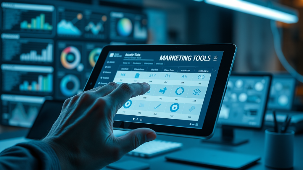 content marketing tools digital interface data visualization comparison table