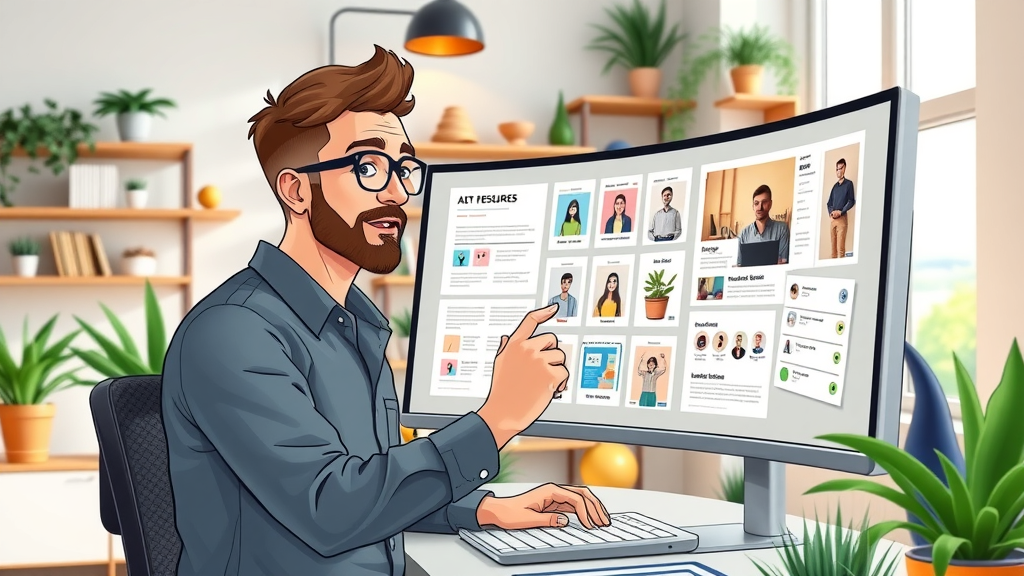 modern marketer designing ebooks and downloadable content for inbound marketing in a bright office