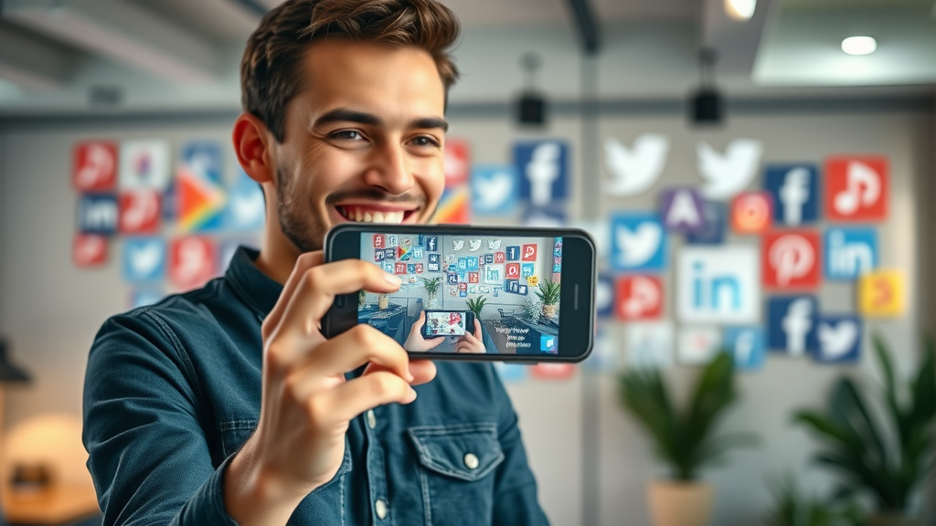 energetic marketer filming short-form video for social media, video content content marketing trends